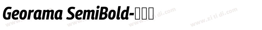 Georama SemiBold字体转换 Georama SemiBold字体转换